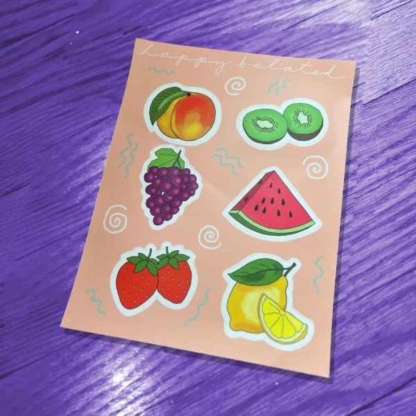 Fruity and Booty-licious Stickers! 🍓🍉🍋🍑🍇